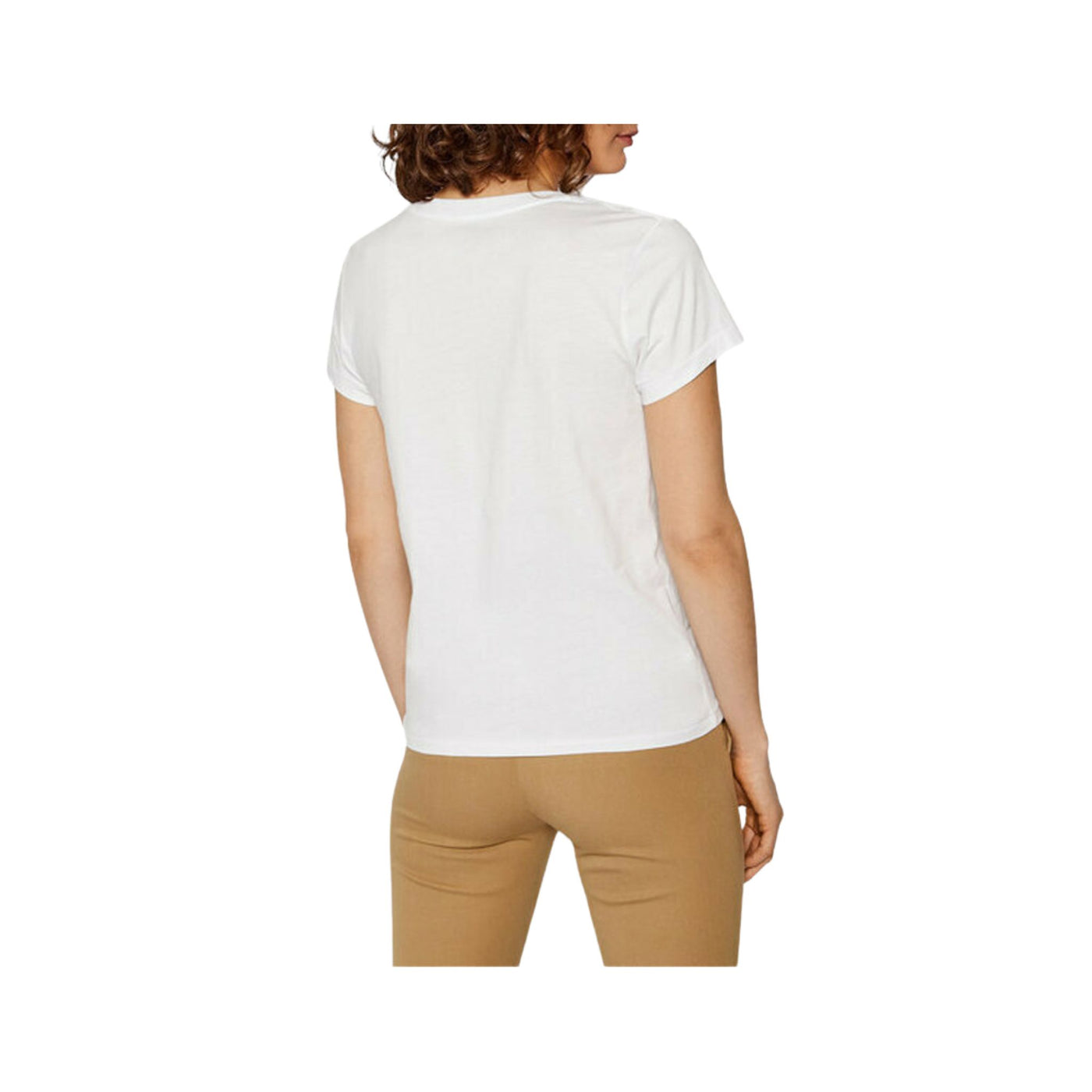 Solid color women's T-shirt in cotton