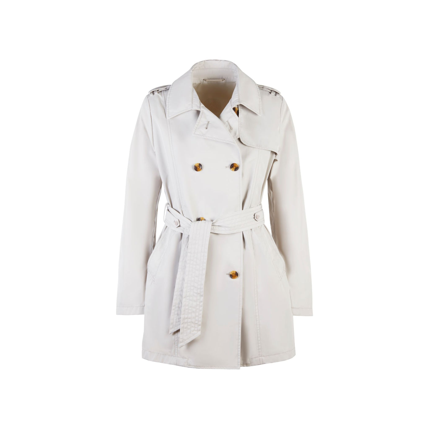 Women's trench coat with raglan sleeves