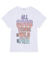 t-shirt bambina liu jo wild and free bianco