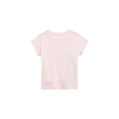 Girl's T-shirt with floral Polo writing